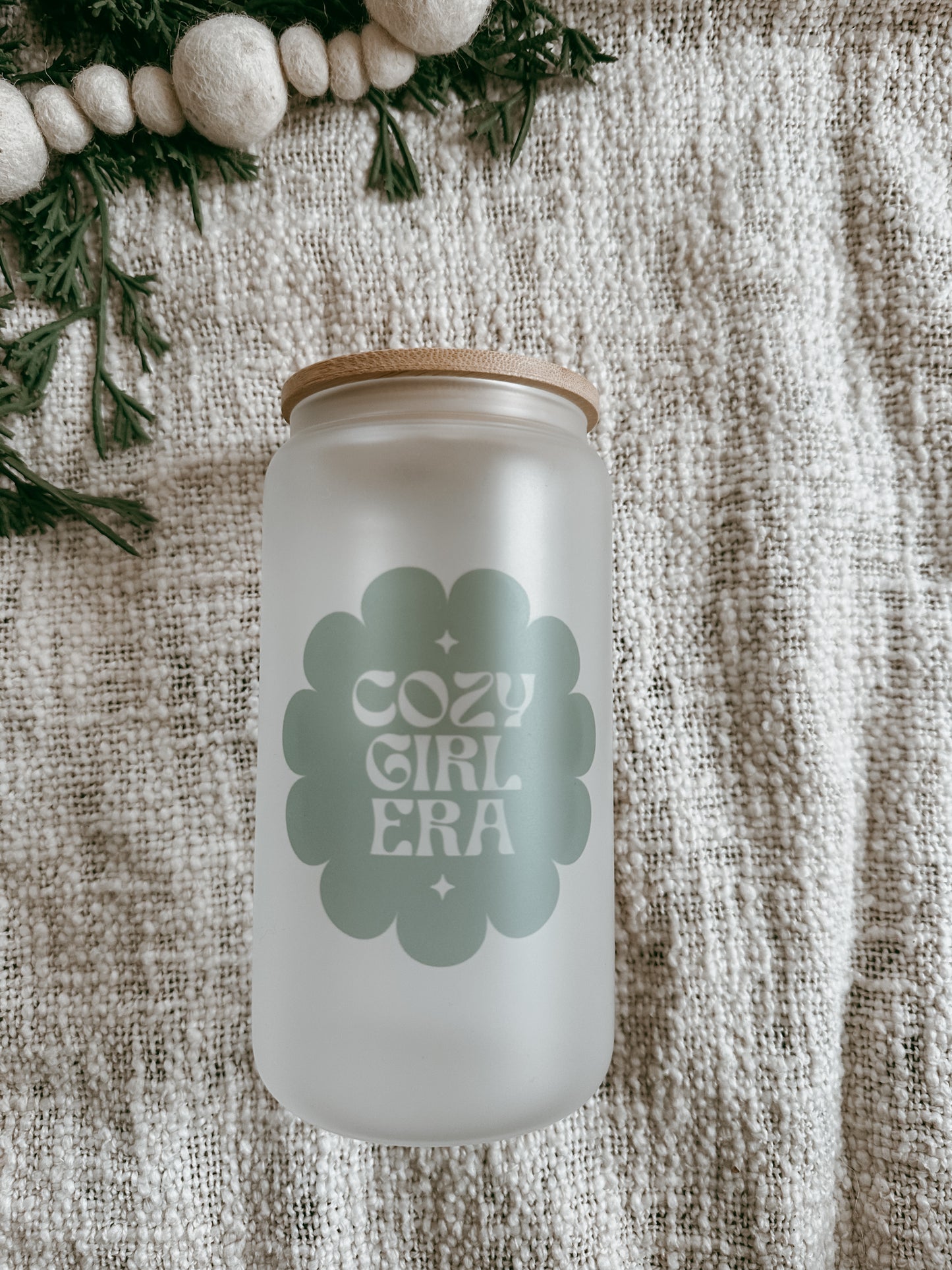 Cozy Girl Era Glass Cup