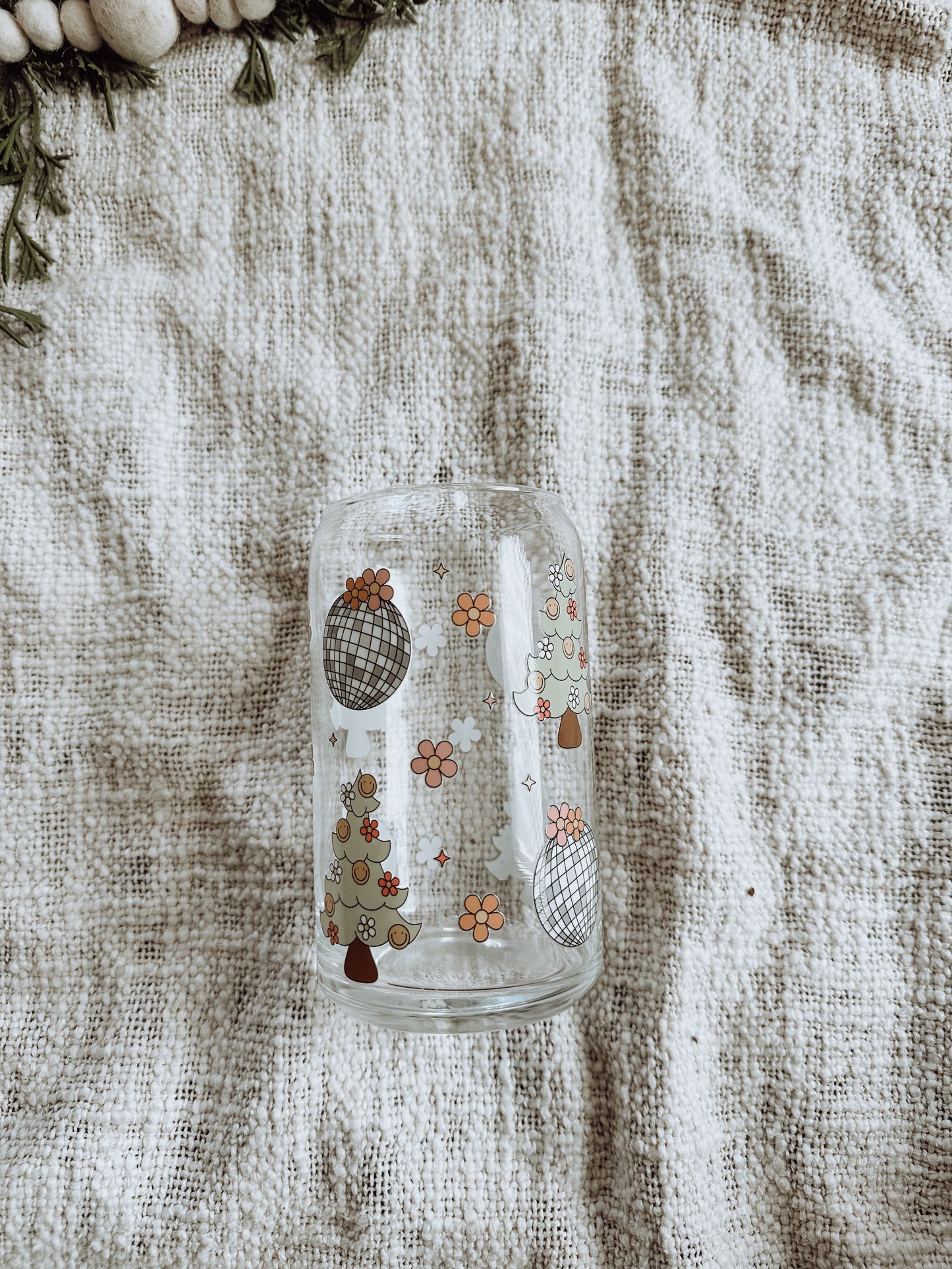 Disco Christmas Glass Cup