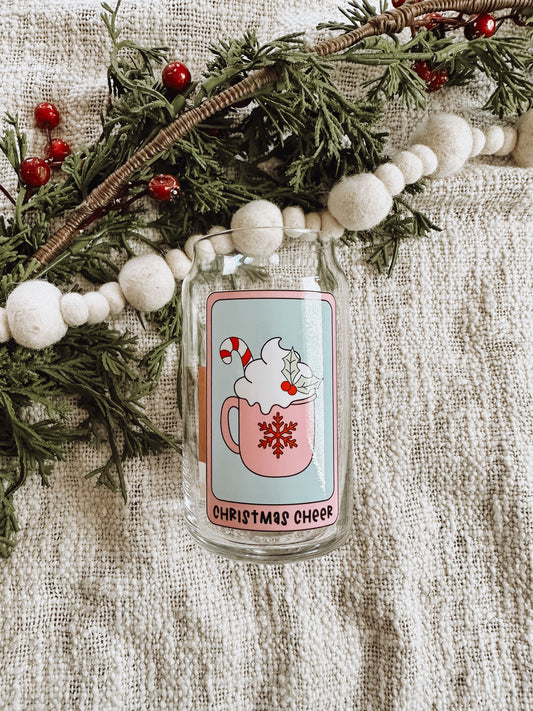 Christmas Cheer Glass Cup