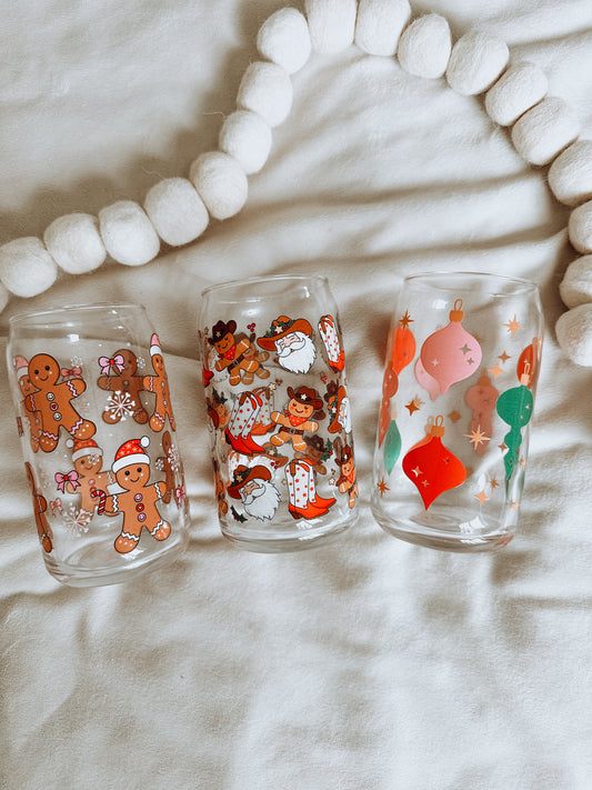 Christmas Beer Can Glasses