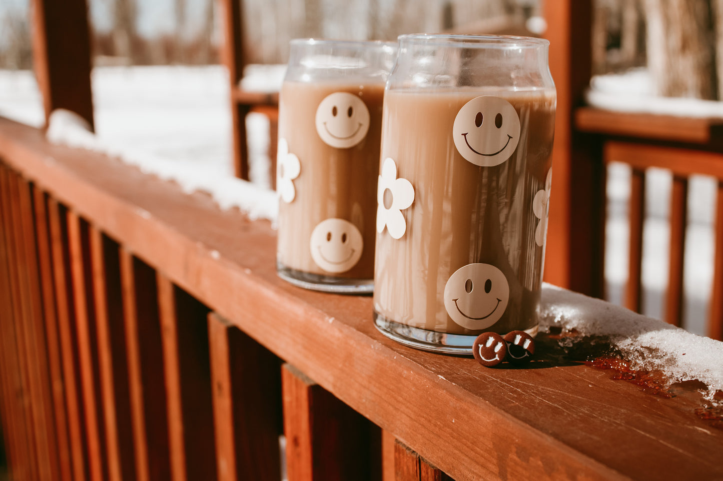 Smiley Beer Can Glasses
