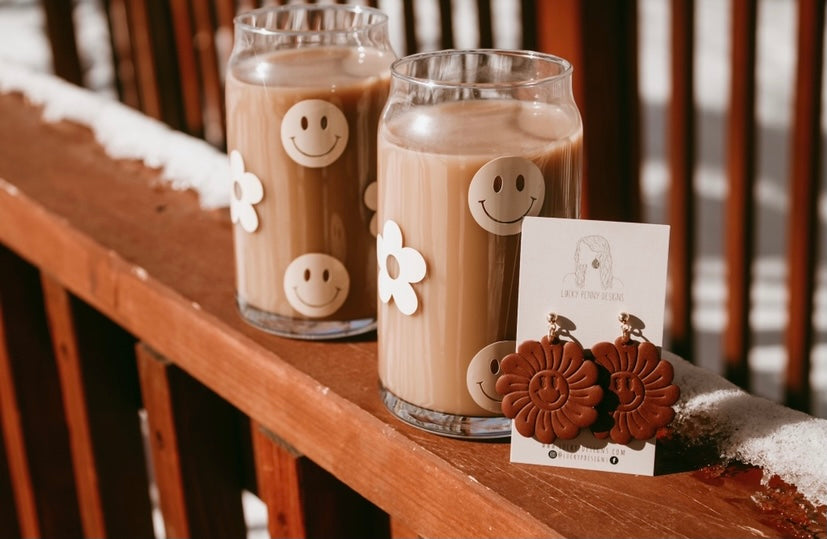 Smiley Beer Can Glasses