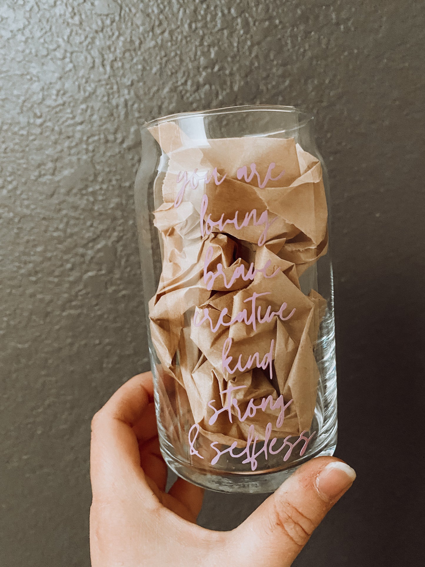 Affirmation Mama Glass Cup