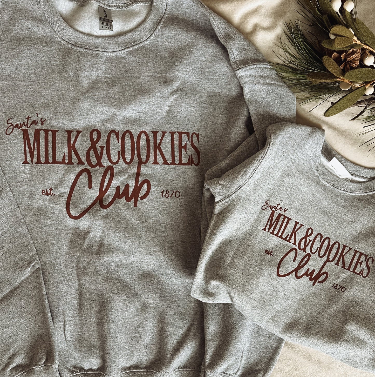 Milk & Cookies Club Adult Crewnewck