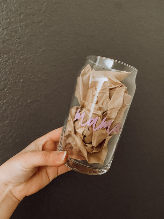 Affirmation Mama Glass Cup